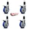 Service Caster 5'' Blue Poly Swivel 1-5/8'' Expanding Stem Caster Set Total Lock Brake, 4PK SCC-EXTTL20S514-PPUB-BLUE-158-4 - alternate 4